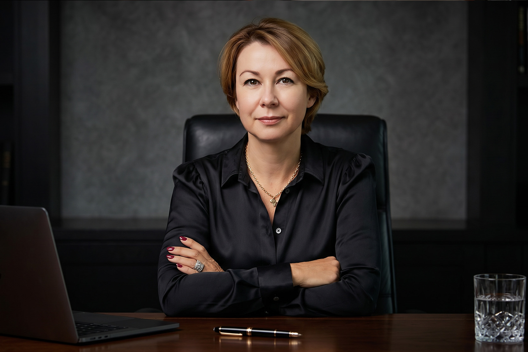 Ирина Мурадова за рабочим столом